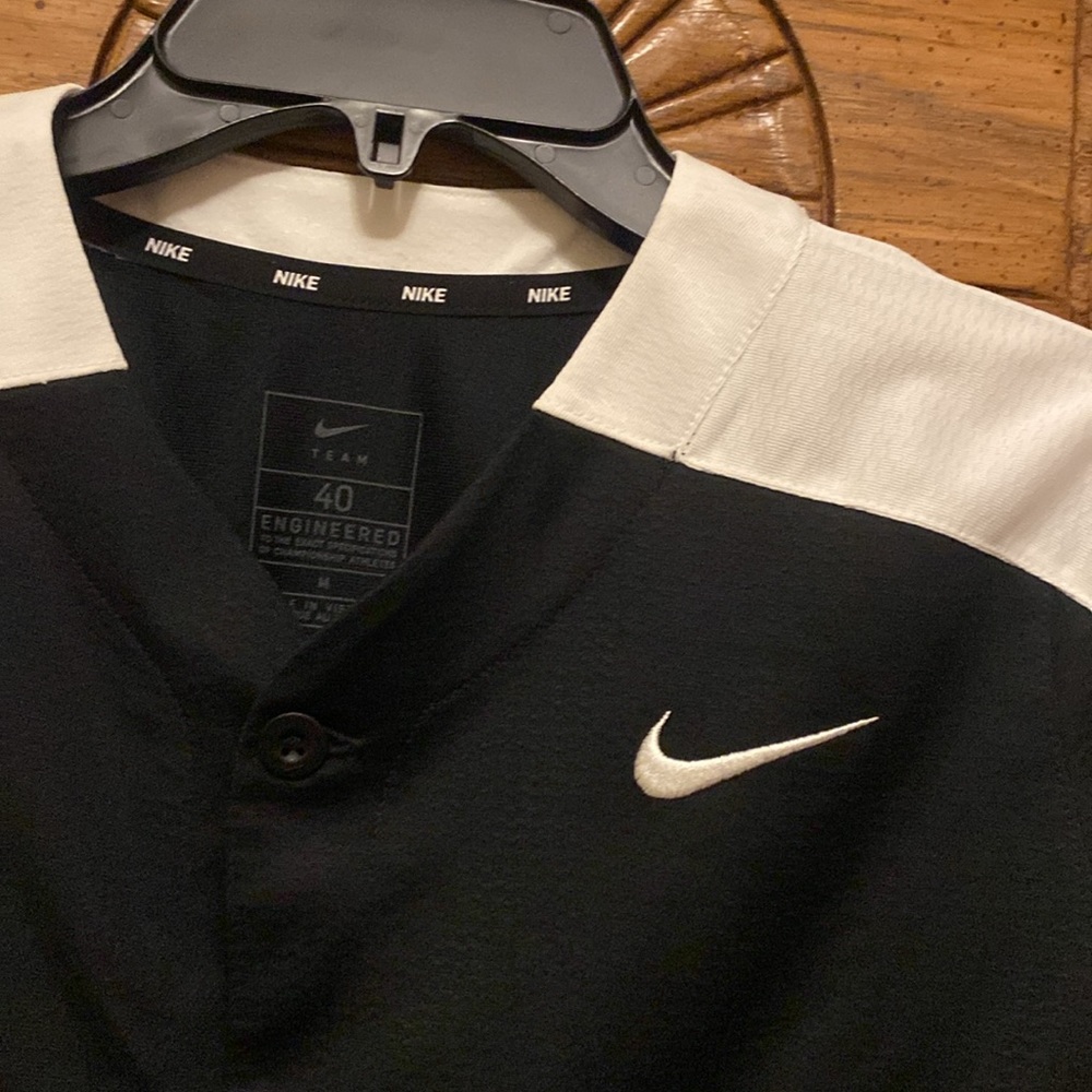 Youth Nike Team Full-Button Baseball Style Jersey Black Size Medium - Picture 2 of 5